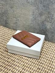 YSL Cassandre Matelasse Card Case In Lamskin Leather Pink - 10.5x7.5x0.5cm - 5