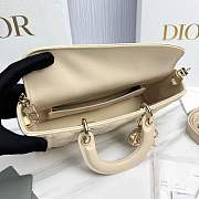 Dior Medium Lady D-Joy Bag Antique Beige Cannage Lambskin - 26x13.5x5cm - 6