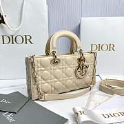Dior Medium Lady D-Joy Bag Antique Beige Cannage Lambskin - 26x13.5x5cm - 4