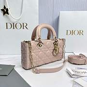 Dior Medium Lady D-Joy Bag Powder Pink Cannage Lambskin - 26x13.5x5cm - 6