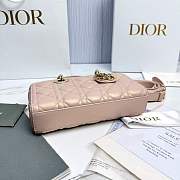 Dior Medium Lady D-Joy Bag Powder Pink Cannage Lambskin - 26x13.5x5cm - 2