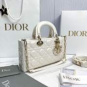 Dior Medium Lady D-Joy Bag White Cannage Lambskin - 26x13.5x5cm - 4