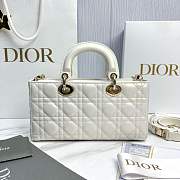 Dior Medium Lady D-Joy Bag White Cannage Lambskin - 26x13.5x5cm - 2