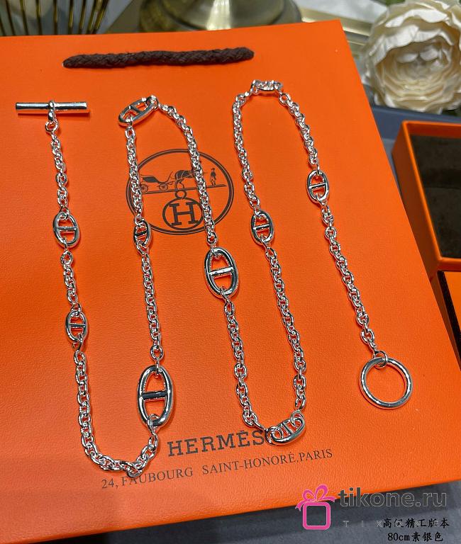 Hermes Farandole Long Necklace 80 in Sterling Silver - 1