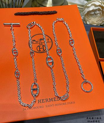 Hermes Farandole Long Necklace 80 in Sterling Silver
