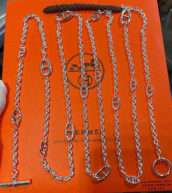Hermes Farandole Long Necklace 160 in Sterling Silver