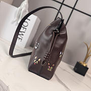 Loewe x Louis Wain Cats Medium Flamenco Clutch In Nappa Calfskin Dark Brown - 30x24.5x10.5cm - 6