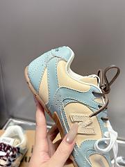 New Balance X Miumiu 530 SL Leather Sneakers Beige/Light Blue - 2