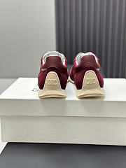 Celine Racer Low Top Sneaker In Nylon Suede Calfskin And Calfskin Plum - 6