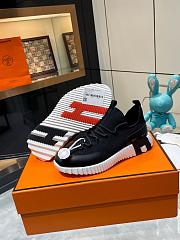 Hermes Bouncing Sneaker Mesh and Goatskin Black H261897 - 1