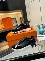 Hermes Bouncing Sneaker Calfskin and Suede Black H242810 - 6
