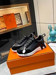Hermes Bouncing Sneaker Calfskin and Suede Black H242810 - 4