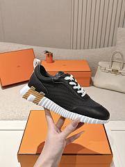 Hermes Bouncing Sneaker Mesh and Goatskin Black H261015 - 6