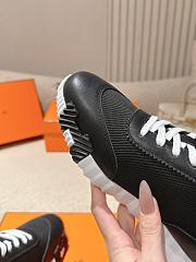 Hermes Bouncing Sneaker Mesh and Goatskin Black H261015 - 5