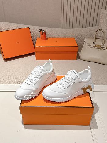 Hermes Bouncing Sneaker Mesh and Goatskin White H261015