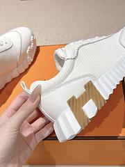 Hermes Bouncing Sneaker Mesh and Goatskin White H261015 - 6