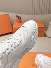 Hermes Bouncing Sneaker Mesh and Goatskin White H261015 - 5