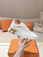 Hermes Bouncing Sneaker Mesh and Goatskin White H261015 - 4