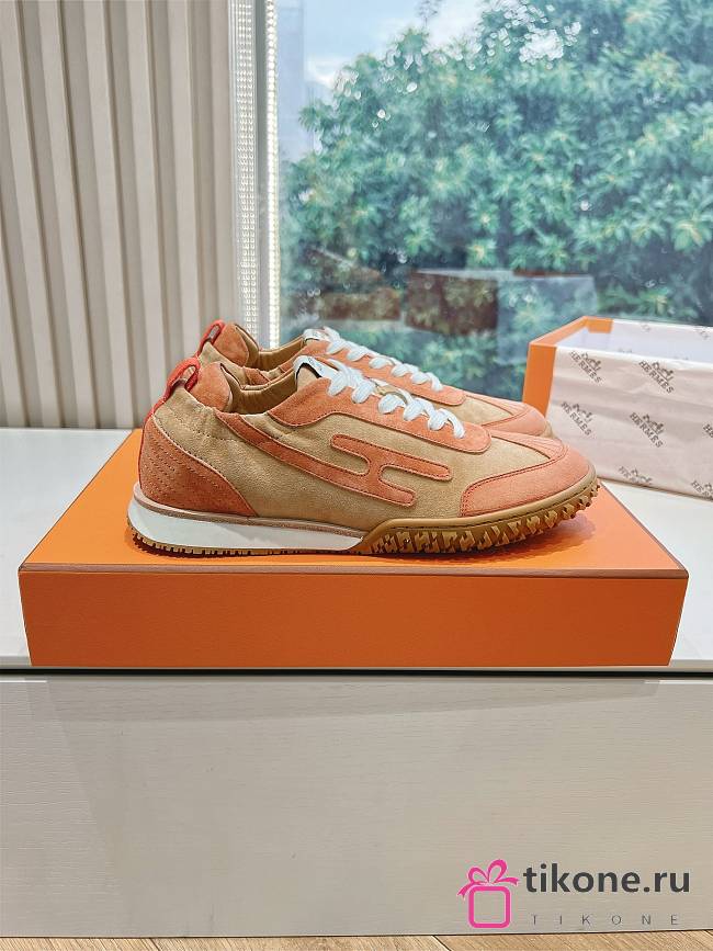 Hermes Jet Sneaker Suede Orange H242925 - 1