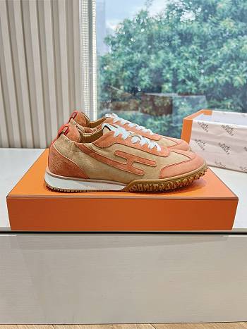 Hermes Jet Sneaker Suede Orange H242925