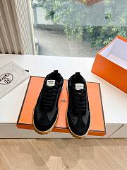 Hermes Jet Sneaker Fabric and Suede Black H252013 - 5