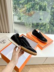 Hermes Jet Sneaker Fabric and Suede Black H252013 - 3