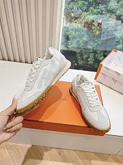 Hermes Jet Sneaker Nappa and Suede White H242154 - 6