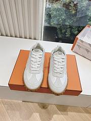 Hermes Jet Sneaker Nappa and Suede White H242154 - 4