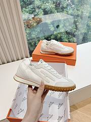 Hermes Jet Sneaker Nappa and Suede White H242154 - 2
