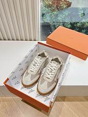 Hermes Jet Sneaker Suede Beige H242925 - 4
