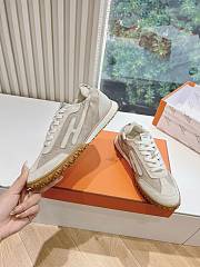 Hermes Jet Sneaker Suede Beige H242925 - 2