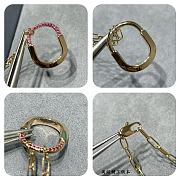 Tiffany Lock Medium Pendant in Rose Gold with Pink Sapphires - 3