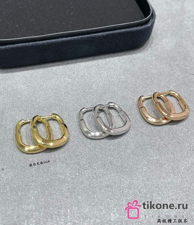 Tiffany Lock Small Earrings in Yellow/Rose/White Gold - 1