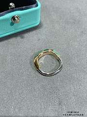 Tiffany Lock Ring in Yellow/Rose/White and White Gold with Diamonds - 5