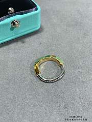 Tiffany Lock Ring in Yellow/Rose/White and White Gold with Diamonds - 4