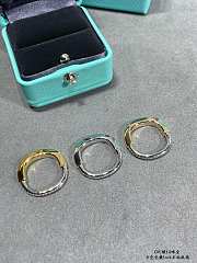 Tiffany Lock Ring in Yellow/Rose/White and White Gold with Diamonds - 3
