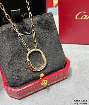 Tiffany Lock Pendant in Yellow/Rose/White Gold with Diamonds Medium - 3