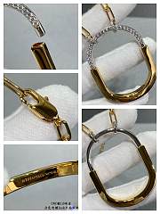 Tiffany Lock Pendant in Yellow/Rose/White and White Gold with Diamonds Extra Large - 5