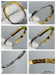 Tiffany Lock Earrings in Yellow/Rose/White and White Gold with Diamonds Extra Large - 2