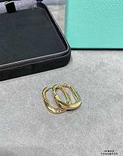 Tiffany Lock Earrings in Yellow/Rose/White Gold with Diamonds Medium - 6