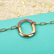 Tiffany Lock Small Pendant in Rose Gold with Pink Sapphires - 4