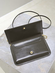 YSL Cassandre Phone Holder In Smooth Leather In Light Musk - 18.5x11x2.5cm - 6