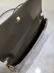 YSL Cassandre Phone Holder In Smooth Leather In Light Musk - 18.5x11x2.5cm - 4