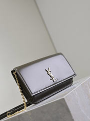 YSL Cassandre Phone Holder In Smooth Leather In Light Musk - 18.5x11x2.5cm - 3