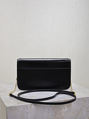 YSL Cassandre Phone Holder In Smooth Leather In Black - 18.5x11x2.5cm - 5