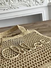 Chloe Summer Banana Tote Bag In Raffia Hot Sand - 37x33x2cm - 4