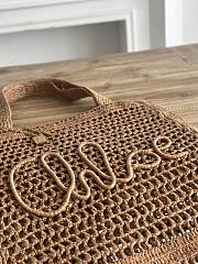 Chloe Summer Banana Tote Bag In Raffia Beige - 37x33x2cm - 5