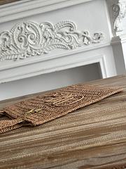 Chloe Summer Banana Tote Bag In Raffia Beige - 37x33x2cm - 2