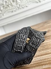 Chloe Summer Banana Tote Bag In Raffia Black - 37x33x2cm - 5