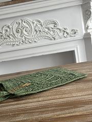 Chloe Summer Banana Tote Bag In Raffia Green - 37x33x2cm - 2